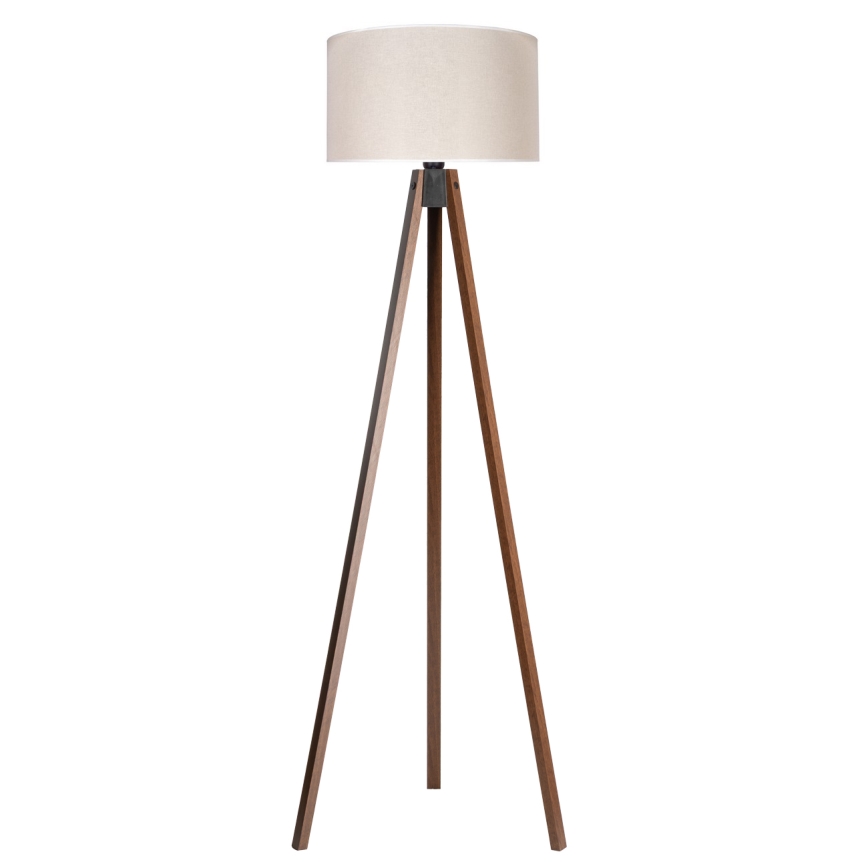 Duolla - Stojací lampa 1xE27/60W/230V pr. 44 cm krémová/wenge