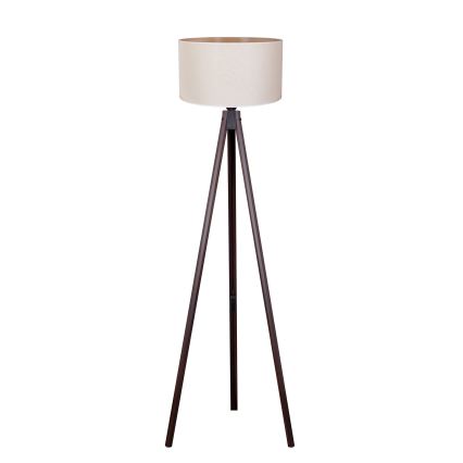 Duolla - Stojací lampa 1xE27/60W/230V pr. 44 cm krémová/wenge