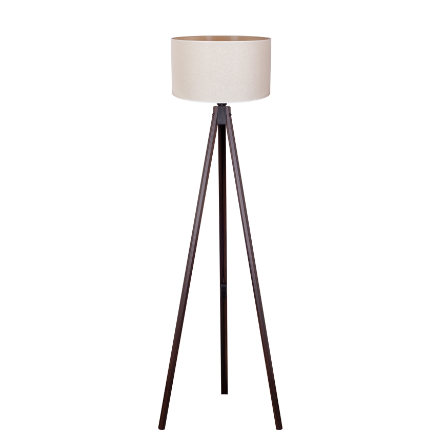 Duolla - Stojací lampa 1xE27/60W/230V pr. 44 cm krémová/wenge