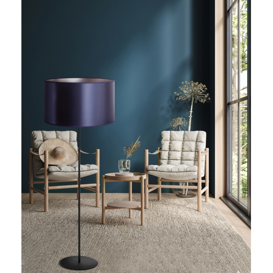 Duolla - Stojací lampa CANNES 1xE27/15W/230V pr. 45 cm fialová/stříbrná/černá