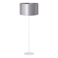 Duolla - Stojací  lampa CANNES 1xE27/15W/230V pr. 45 cm stříbrná/bílá
