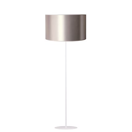 Duolla - Stojací lampa CANNES 1xE27/15W/230V pr. 45 cm stříbrná/měděná/bílá