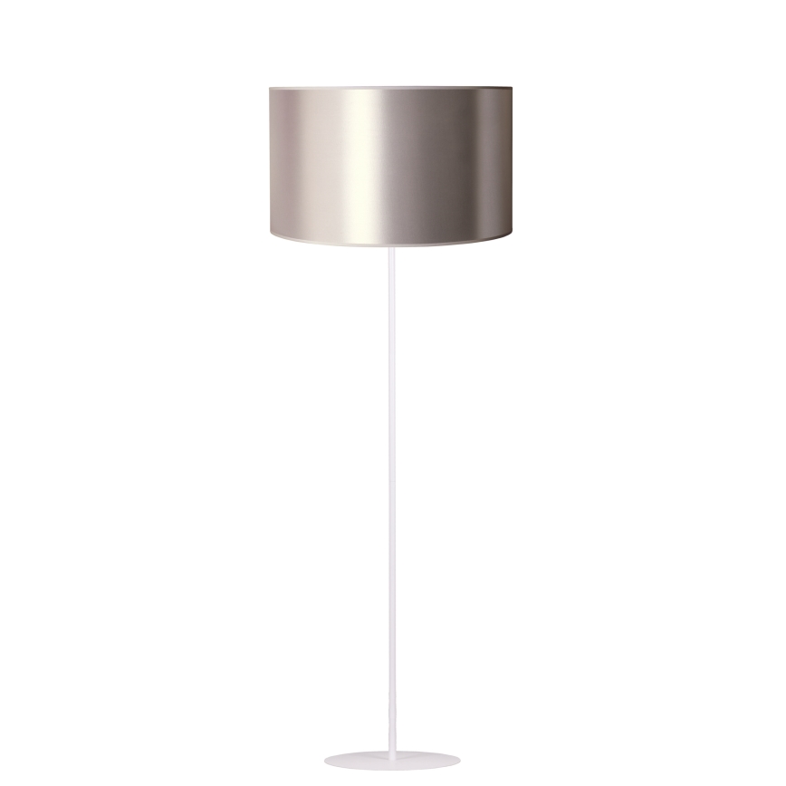 Duolla - Stojací lampa CANNES 1xE27/15W/230V pr. 45 cm stříbrná/měděná/bílá