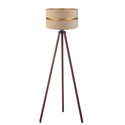 Duolla - Stojací lampa DUO 1xE27/60W/230V pr. 44 cm béžová/hnědá