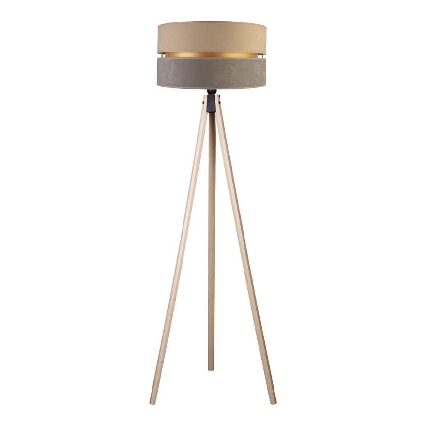 Duolla - Stojací lampa DUO 1xE27/60W/230V pr. 44 cm béžová/šedá/béžová