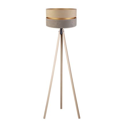 Duolla - Stojací lampa DUO 1xE27/60W/230V pr. 44 cm béžová/šedá/béžová