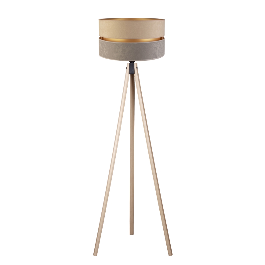 Duolla - Stojací lampa DUO 1xE27/60W/230V pr. 44 cm béžová/šedá/béžová