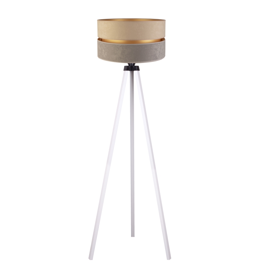 Duolla - Stojací lampa DUO 1xE27/60W/230V pr. 44 cm béžová/šedá/bílá