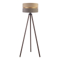 Duolla - Stojací lampa DUO 1xE27/60W/230V pr. 44 cm béžová/šedá/hnědá
