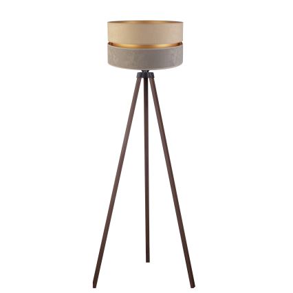 Duolla - Stojací lampa DUO 1xE27/60W/230V pr. 44 cm béžová/šedá/hnědá