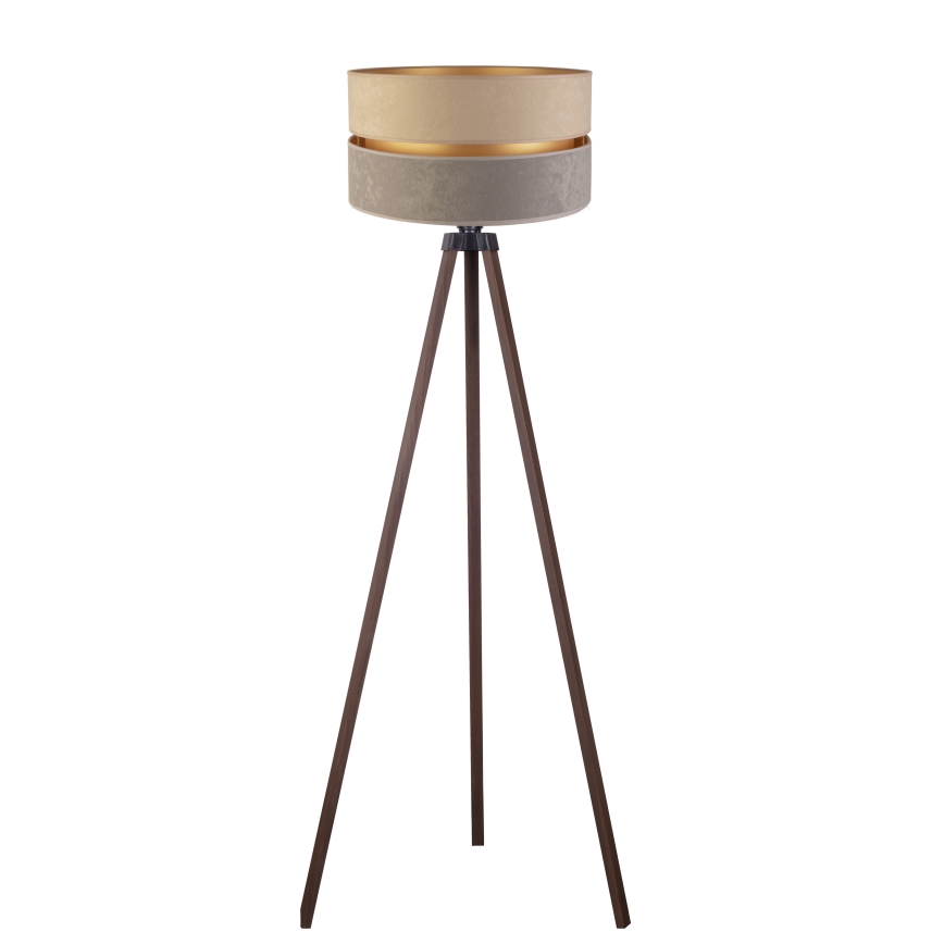 Duolla - Stojací lampa DUO 1xE27/60W/230V pr. 44 cm béžová/šedá/hnědá