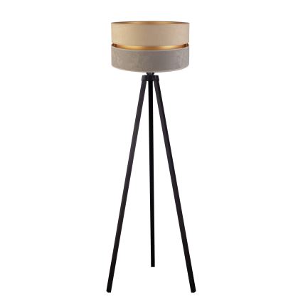 Duolla - Stojací lampa DUO 1xE27/60W/230V pr. 44 cm béžová/šedá/wenge