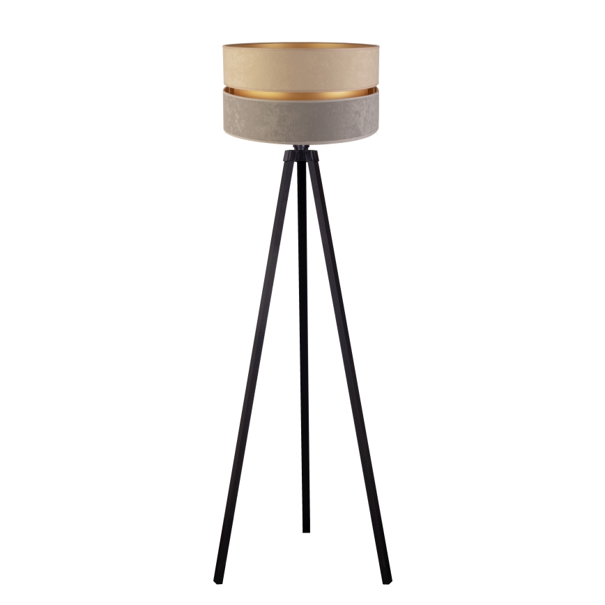Duolla - Stojací lampa DUO 1xE27/60W/230V pr. 44 cm béžová/šedá/wenge