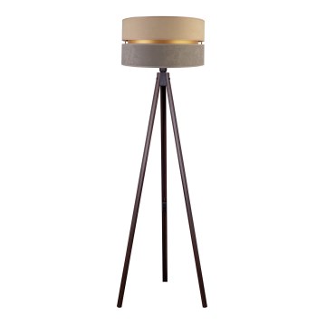 Duolla - Stojací lampa DUO 1xE27/60W/230V pr. 44 cm béžová/šedá/wenge