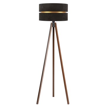 Duolla - Stojací lampa DUO 1xE27/60W/230V pr. 44 cm černá/wenge