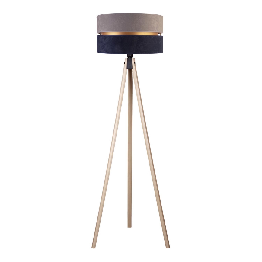 Duolla - Stojací lampa DUO 1xE27/60W/230V pr. 44 cm šedá/modrá/béžová
