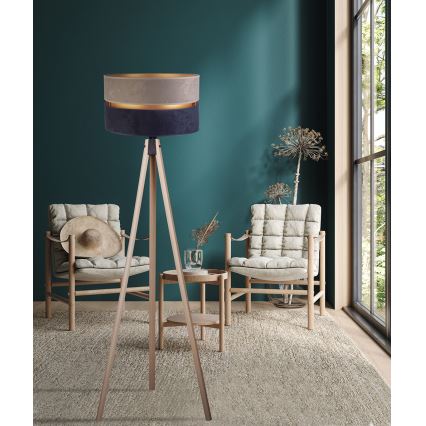 Duolla - Stojací lampa DUO 1xE27/60W/230V pr. 44 cm šedá/modrá/béžová