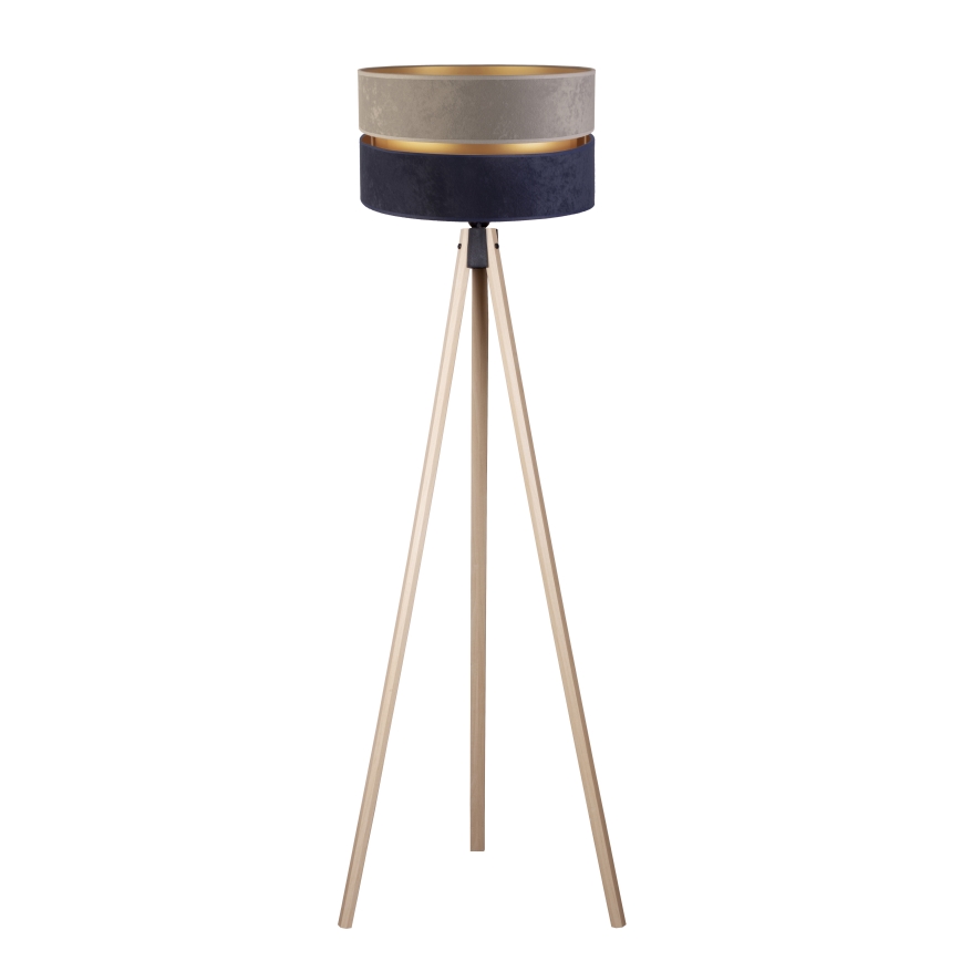 Duolla - Stojací lampa DUO 1xE27/60W/230V pr. 44 cm šedá/modrá/béžová