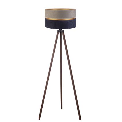 Duolla - Stojací lampa DUO 1xE27/60W/230V pr. 44 cm šedá/modrá/hnědá
