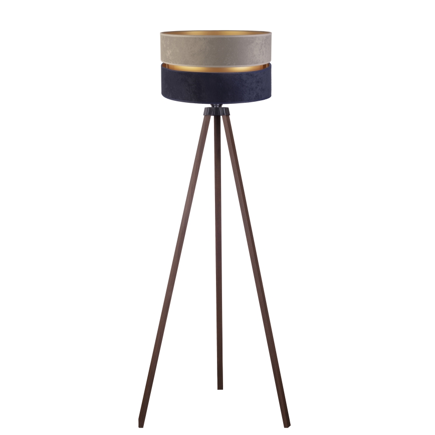 Duolla - Stojací lampa DUO 1xE27/60W/230V pr. 44 cm šedá/modrá/hnědá