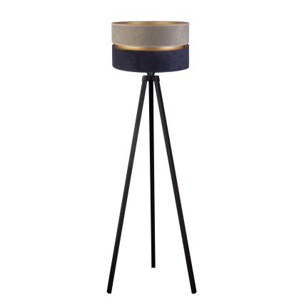 Duolla - Stojací lampa DUO 1xE27/60W/230V pr. 44 cm šedá/modrá/wenge