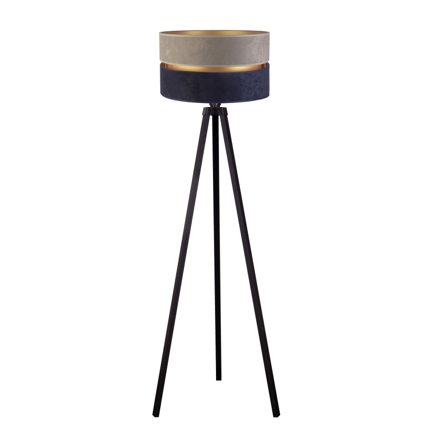 Duolla - Stojací lampa DUO 1xE27/60W/230V pr. 44 cm šedá/modrá/wenge