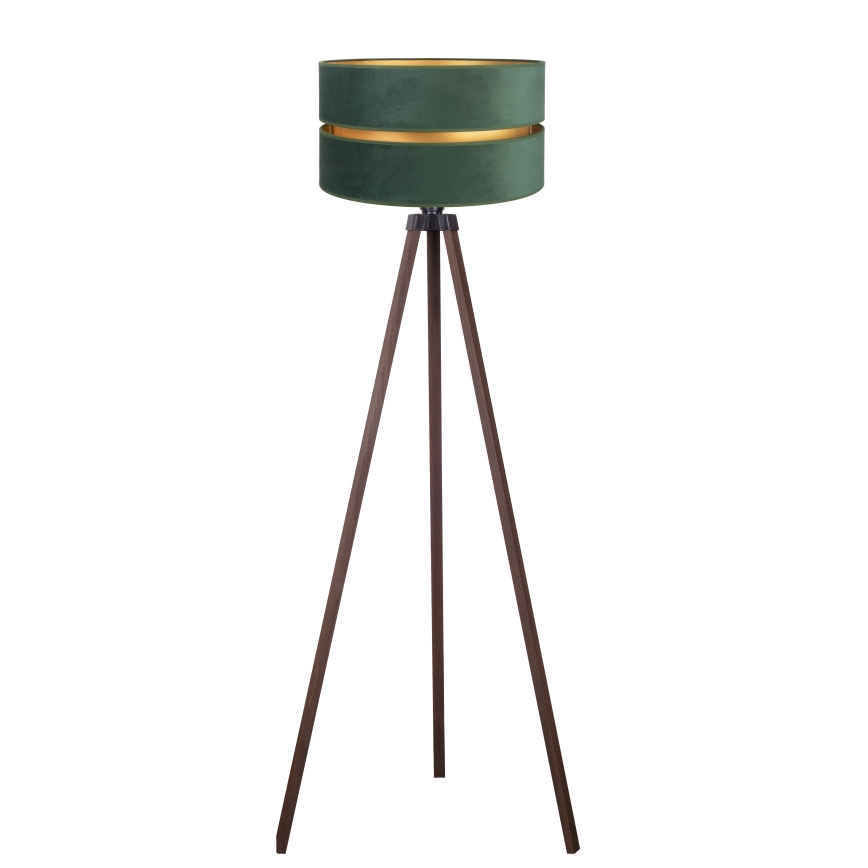 Duolla - Stojací lampa DUO 1xE27/60W/230V pr. 44 cm zelená/hnědá