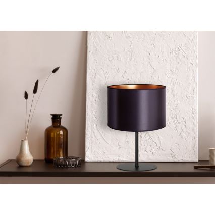 Duolla - Stolní lampa CANNES 1xE14/15W/230V pr. 20 cm černá/měděná