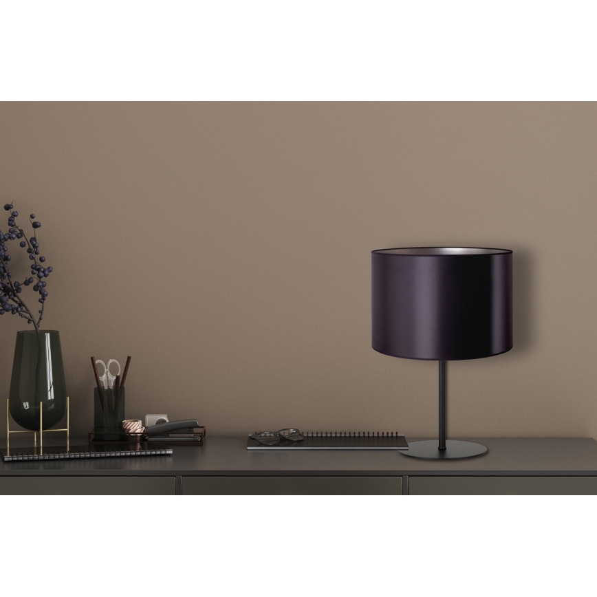 Duolla - Stolní lampa CANNES 1xE14/15W/230V pr. 20 cm černá/stříbrná
