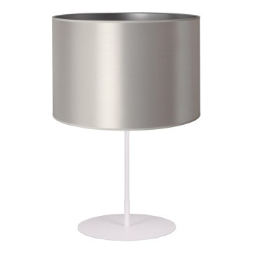 Duolla - Stolní lampa CANNES 1xE14/15W/230V pr. 20 cm stříbrná/bílá