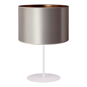 Duolla - Stolní lampa CANNES 1xE14/15W/230V pr. 20 cm stříbrná/měděná/bílá