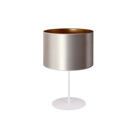 Duolla - Stolní lampa CANNES 1xE14/15W/230V pr. 20 cm stříbrná/měděná/bílá