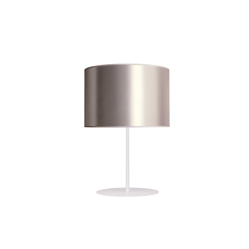 Duolla - Stolní lampa CANNES 1xE14/15W/230V pr. 20 cm stříbrná/měděná/bílá