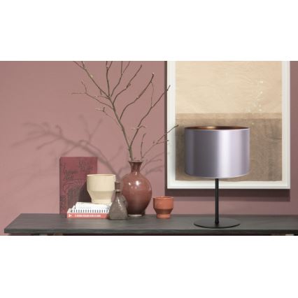 Duolla - Stolní lampa CANNES 1xE14/15W/230V pr. 20 cm stříbrná/měděná/černá