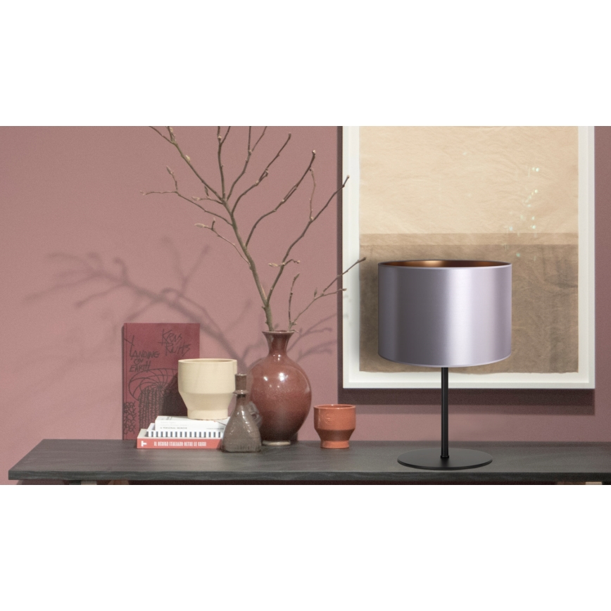 Duolla - Stolní lampa CANNES 1xE14/15W/230V pr. 20 cm stříbrná/měděná/černá