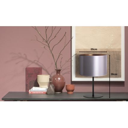 Duolla - Stolní lampa CANNES 1xE14/15W/230V pr. 20 cm stříbrná/měděná/černá