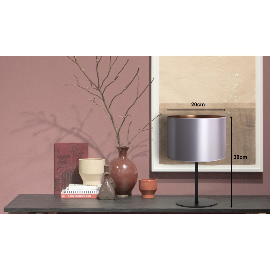 Duolla - Stolní lampa CANNES 1xE14/15W/230V pr. 20 cm stříbrná/měděná/černá