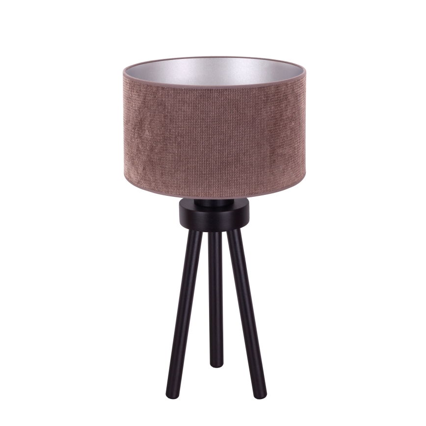 Duolla - Stolní lampa LYON 1xE27/15W/230V pr. 30 cm hnědá