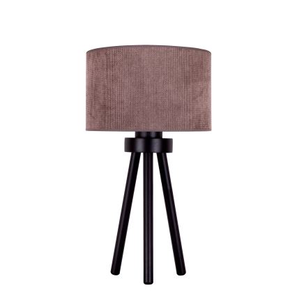 Duolla - Stolní lampa LYON 1xE27/15W/230V pr. 30 cm hnědá