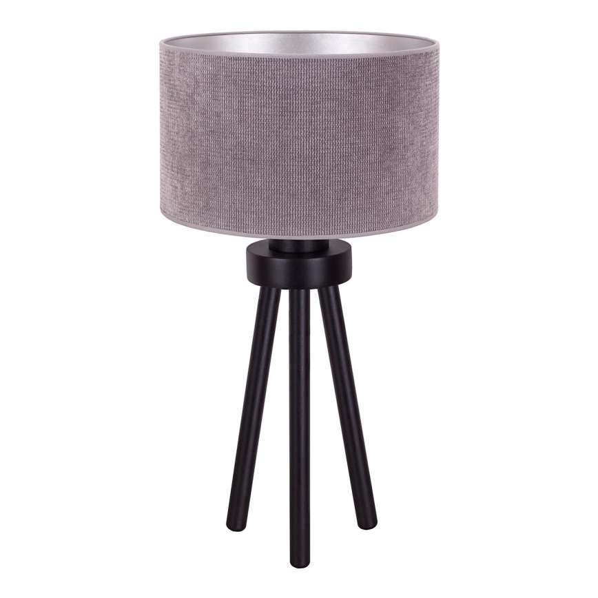 Duolla - Stolní lampa LYON 1xE27/15W/230V pr. 30 cm šedá
