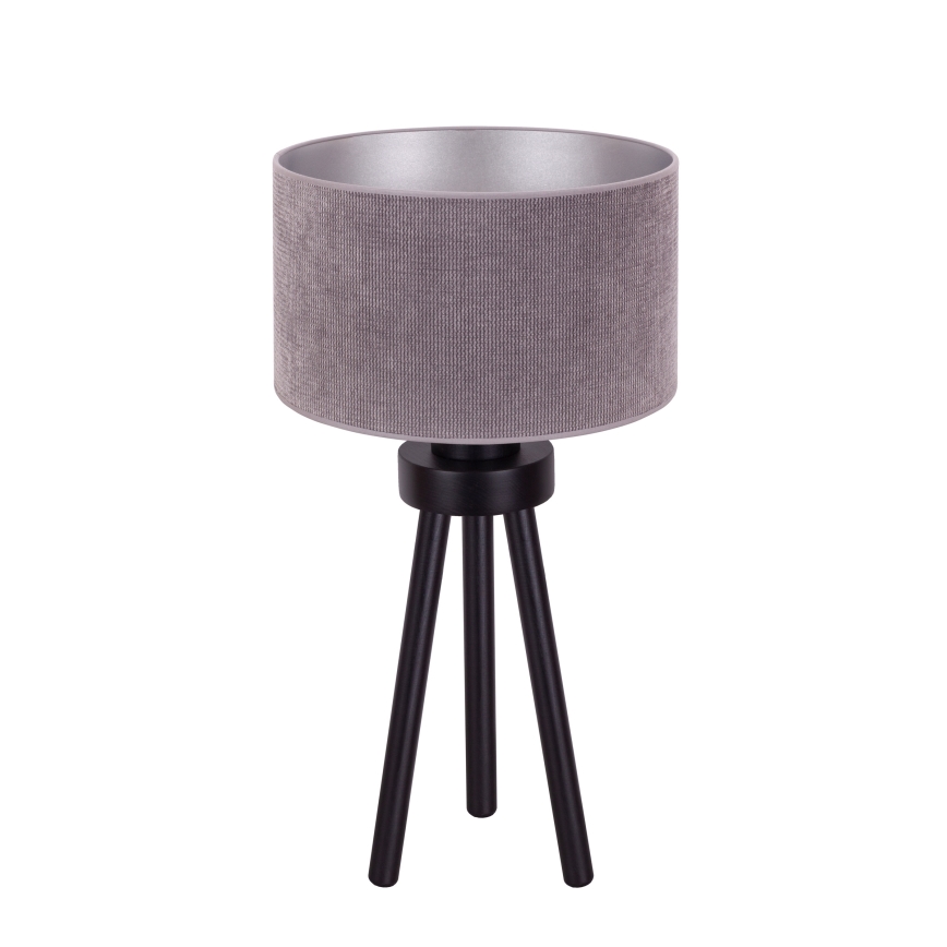 Duolla - Stolní lampa LYON 1xE27/15W/230V pr. 30 cm šedá