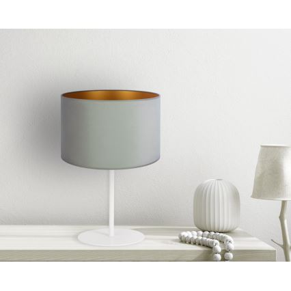 Duolla - Stolní lampa ROLLER 1xE14/15W/230V světle pr. 20 cm zelená/zlatá