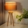 Duolla - Stolní lampa WOOD BOHO 1xE27/15W/230V pr. 25 cm měděná/hnědá/béžová