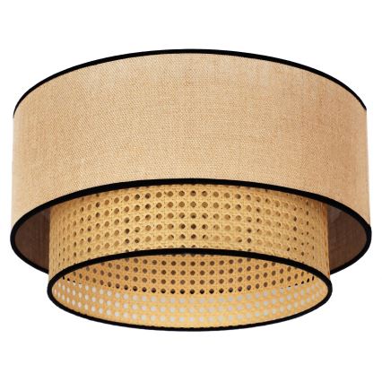 Duolla - Stropní svítidlo BOHO 1xE27/15W/230V pr. 45 cm béžová/ratan