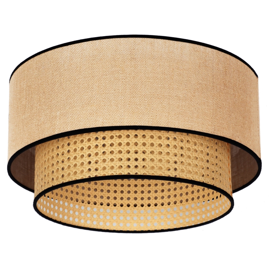 Duolla - Stropní svítidlo BOHO 1xE27/15W/230V pr. 45 cm béžová/ratan
