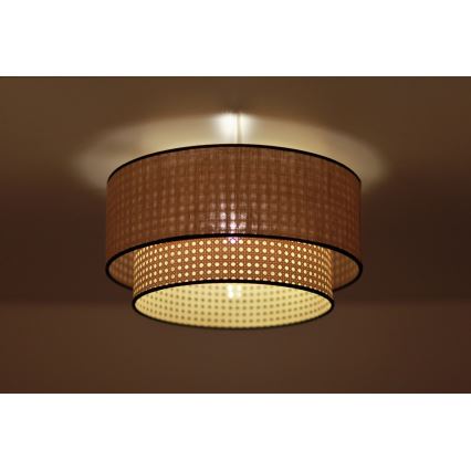 Duolla - Stropní svítidlo BOHO 1xE27/15W/230V pr. 45 cm béžová/ratan