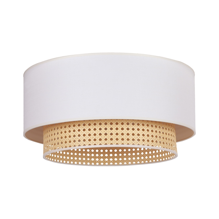 Duolla - Stropní svítidlo BOHO 3xE27/15W/230V pr. 60 cm krémová/ratan