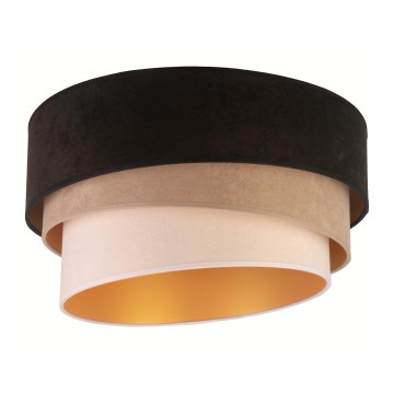 Duolla - Stropní svítidlo DEVON 1xE27/40W/230V pr. 45 cm černá/béžová