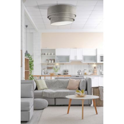 Duolla - Stropní svítidlo DEVON 1xE27/40W/230V pr. 45 cm šedá