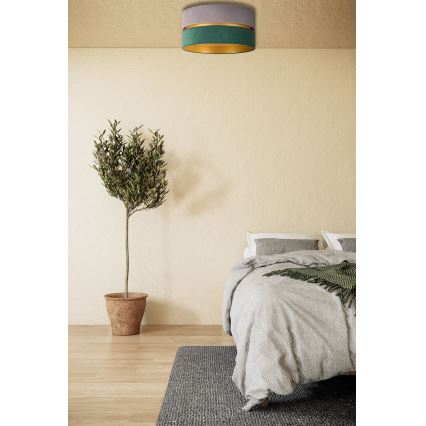 Duolla - Stropní svítidlo DUO 1xE27/15W/230V pr. 40 cm šedá/zelená/zlatá